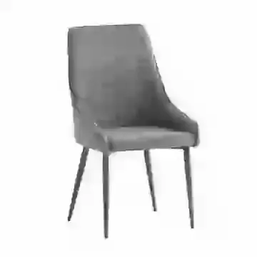 Grey Fabric Dining Chair with Grey Legs (Sold in Pairs)